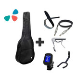 Kit Completo P/ Violão C/ Capa+afinador+correia+cabo+capo