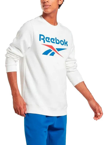 Buzo Reebok Stacked Logo Crew Algodon Asfl70