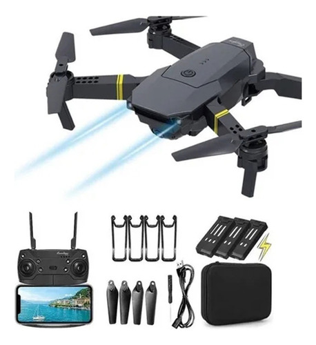 1 O Drone E58 Inclui Uma Câmera 4k E Três Baterias