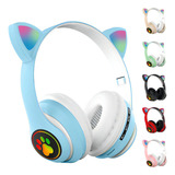 Fone Gatinho Bluetooth Gatinho Led Infantil Adulto Gamer