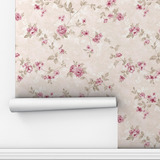 Papel De Parede Quarto Casal Floral Delicado Vinilico 1m