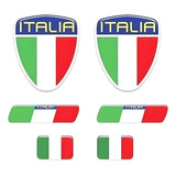 Par Emblema Bandeira Italia - Fiat 500 Uno Palio Linea Punto