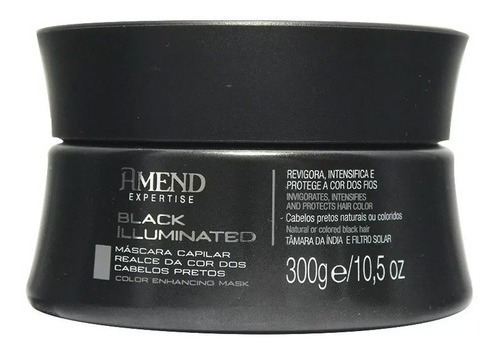 Máscara Amend Cabelos Pretos Black Illuminated 300g