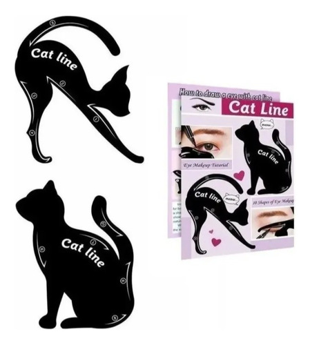 Stencil Cat Line Plantilla Para Delinear Ojos Forma Gato 