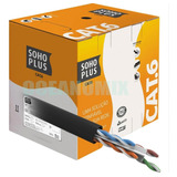 Cabo De Rede Utp Cat6 Preto Furukawa Sohoplus Rolo 40 Mt