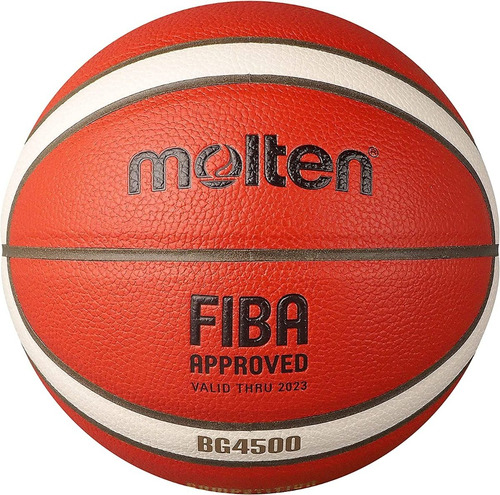 Balon De Basquetbol Molten Cuero Compuest Bg4500 Basketball Color Naranja Claro