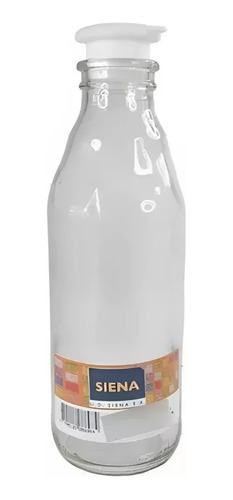 Botella De Vidrio 500ml Con Tapa: Blanca, Azul O Roja.