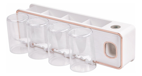 Organizador De 8 Cepillos Dosificador De Crema Dental Vaso