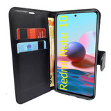 Capa Para Redmi Note 10 Capinha Couro + Pelicula Gel