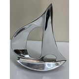 Velero Modernista Grande 30 X 24 Cm De Alto Pewter Artesania