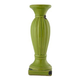 Figura Decorativa Candelabro Verde Cerámica 38 Cm
