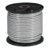 75m Cable Acero Recubierto Flexible 7x19 Hilos 1/4'' (6mm)