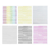 4 X 3x6 Hojas 3d Letras Holográficas Pegatinas De 4 Piezas