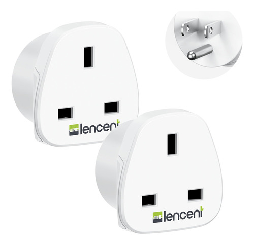 Adaptador Lencent Uk Inglaterra Clavijas Enchufe Ingles X 2