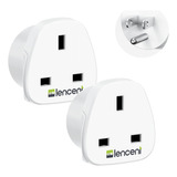 Adaptador Lencent Uk Inglaterra Clavijas Enchufe Ingles X 2