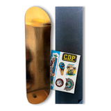Tabla Skate Gold Deck Cdp Dorada - Lija De Goma Incluida Pro