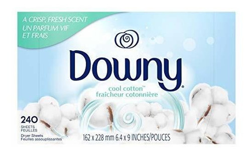 Toallitas Suavizantes Para Secadora Downy, Algodón Frío, 240