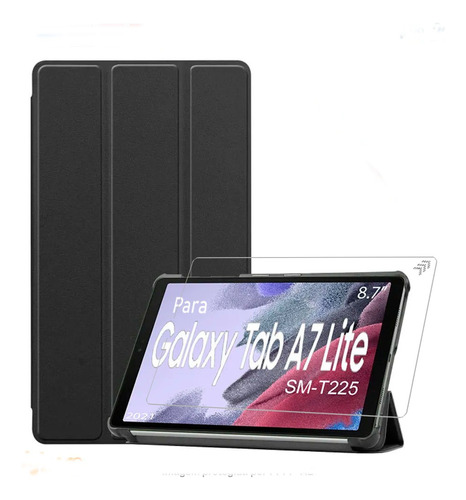 Capa Flip Para Tab A7 Lite (2021) 8.7  Polegadas + Pelicula