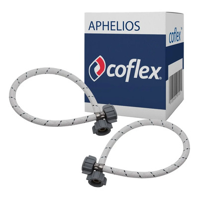 Kit 2 Manguera Lavabo/fregadero 1/2 Vinil Blanco 55cm Coflex Con Embalaje Adicional
