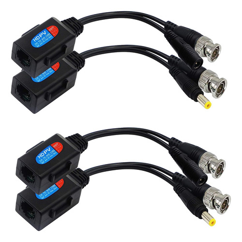 Par Video Balun Tranceptores Saxxon Cctv 4pcs