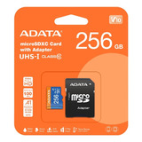 Memoria Micro Sd Adata 256gb Con Adaptador Sd Clase 10