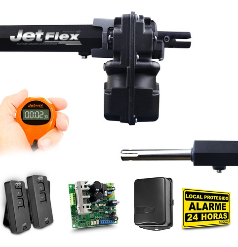 Kit Motor Portão Eletrônico Pivotante Jet Flex Ppa 1 Folha