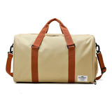 Bolso De Mano Impermeable South Port Para Viajes Color Beige