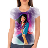 Camiseta Camisa Princesa Mulan Desenho Todos Os Tamanhos 05