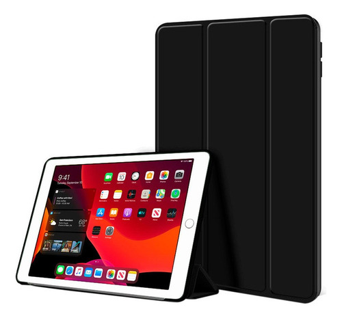 Capinha Para iPad 8 8ª Geração Case Smart Couro Aveludada Cor Preta