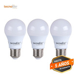 Pack 3 Focos Led A19 E27, 5 W, Luz De Día, Tecnolite Color De La Luz Blanco Frío