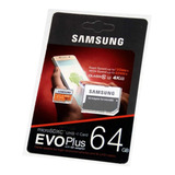 Micro Sd 64gb Samsung Evo Plus 100 Mbs 4k U3 Clase 10 Hd