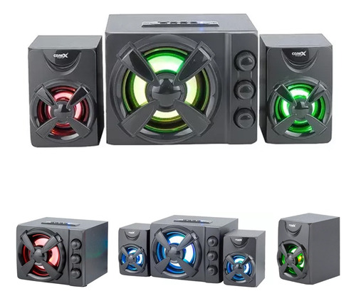 Parlantes Gaming 2.1 Con Luces Led Core-x Es-287 Usb Bt