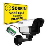 Micro Camera Falsa C/ Led A Pilha Sem Fio Security Parts