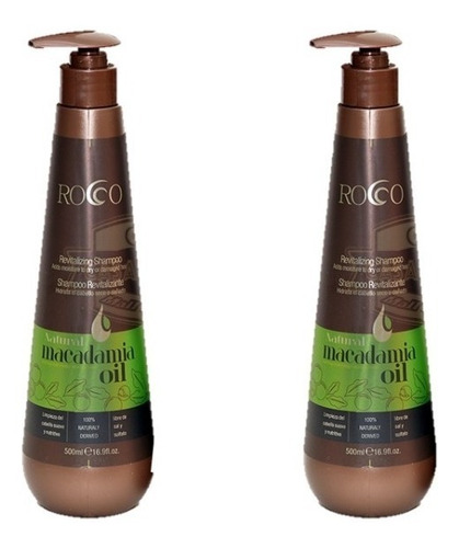Shampoo + Acondicionador Macadamia Oil  Rocco 500ml
