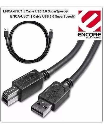 Cable De Impresora Superspeed 3.0 Encore