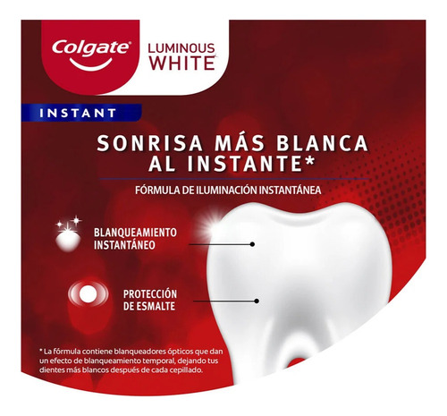 Pasta Dental Colgate Luminous White 4 Pzas De 75 Ml C/u