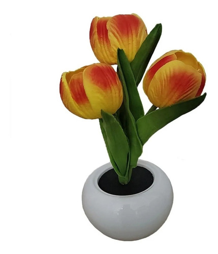 Lámpara De Simulación De Flor De Tulipán En Maceta, Color Na