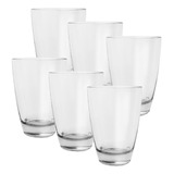 Set X 6 Vaso Pampa Durax Vidrio 400 Ml Agua Jugo