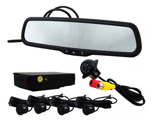 Espejo Retrovisor Con Pantalla (monitor), Con Camara De Reversa Y 4 Sensores De Reversa Marca: Extreme Modelo: Ex-sc437