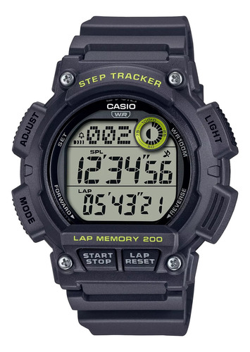 Relógio Casio Masculino  Digital  Masculino Ws-2100h-8avdf Cor Da Correia Preto Cor Do Bisel Preto Cor Do Fundo Positivo