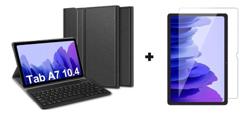 Funda C Teclado + Templado Compatible Cn Samsung Tab A7 T500