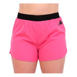 Short Kappa Kombat Dama Rosa Negro Mujer