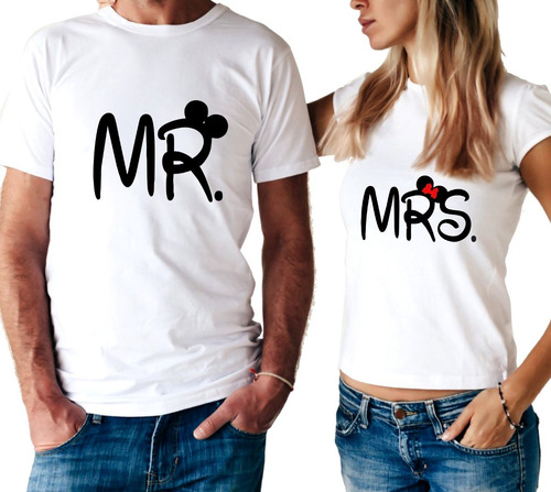 Remera Mr. And Mrs. Mouse Enamorados Amistad Amigo Unisex