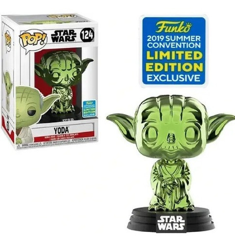 Funko Pop Star Wars Yoda Chrome Summer Convention #124