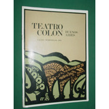 Programa Teatro Colon Buenos Aires Temporada 1981