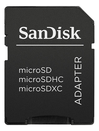 Adaptador Cartão Memória Sandisk Micro Sd P/cartão Sd Preto