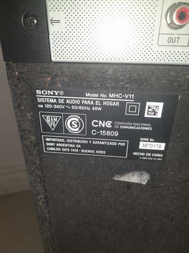 Sistema De Audio Sony Mhc-v11