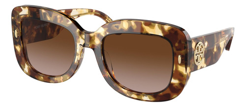 Tory Burch Anteojos De Sol Redondos De Moda Para Mujer, Degr