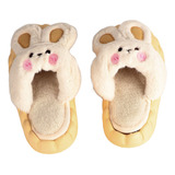 Lindas Pantuflas De Algodón Con Forma De Conejo, Suaves Y Cá