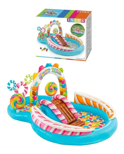 Piscina Inflable Intex Candy Extra Grande Con Deslizadero